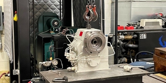 High-Speed Gearbox in Test Stand